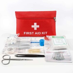 First Aid kit waterproof hiking vehicle outdoor red first aid bag