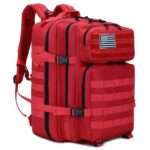 red tactical backpack