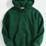 green plain hoodie