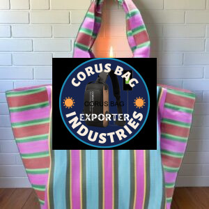 Striped Nylon shopping bags Striped Nylon shopping bags