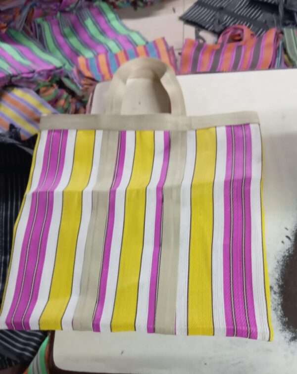 Corus Indian Market Nylon Striped shopping bag