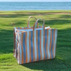 Striped Nylon Jumbo Shopping bags