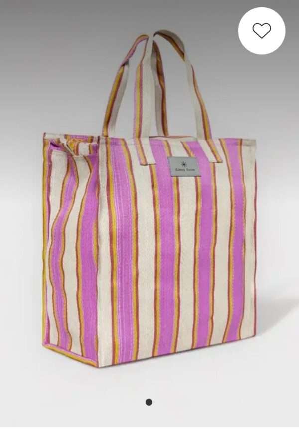 Striped Nylon shopping bag in Spain