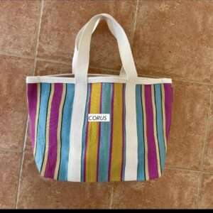 Corus Premium Recycled Nylon Market Tote Bag with Premium Cotton Webbing Strap