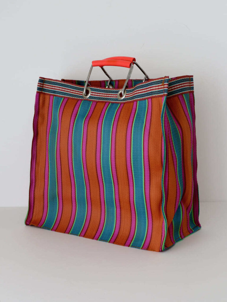Recycled Plastic Bag with Aluminum Handle for Shopping