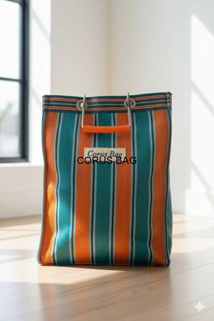 Recycled Plastic Bag with Aluminum Handle – Stylish & Strong Recycled Plastic Bag with Aluminum Handle – Stylish & Strong