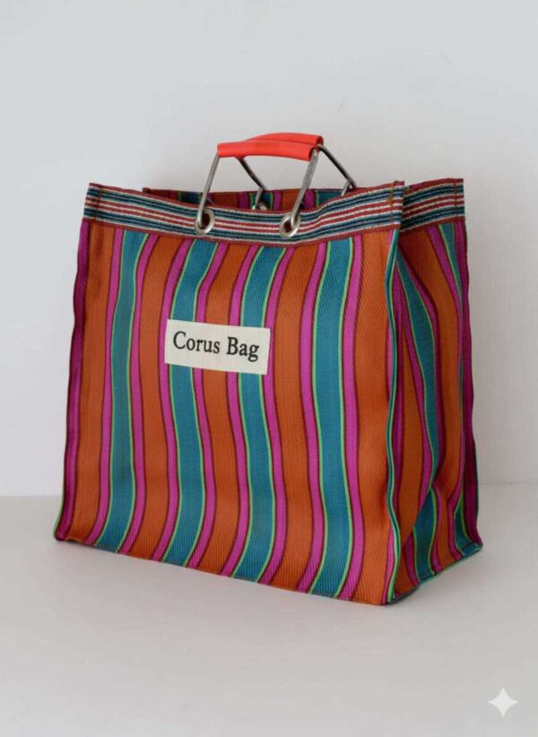 Recycled Plastic Bag with Aluminum Handle for Shopping